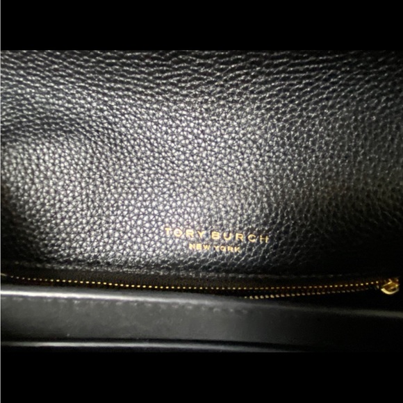 NWOT Tory Burch Small Miller Black/gold leather shoulder bag - Picture 5 of 9